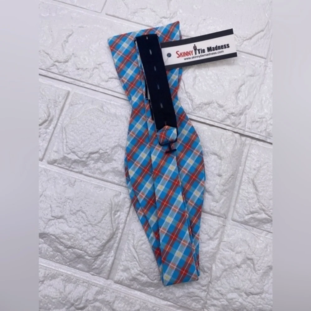 Skinny Tie Madness - Men’s‎ Bow Tie Blue Multicolor SKM334